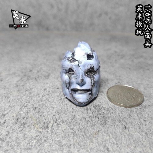 1/6 1/12 Scale Black Myth Broken Face Mask Model For 12" Action Figure Body - Picture 6 of 7