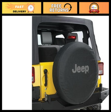 Black Denim Spare Tire Cover For Jeep Wrangler 32-33 Inch - Durable Stylish Des