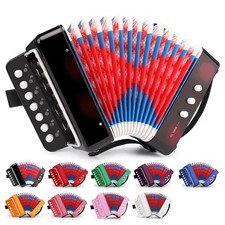 Kids Accordion, 10 Keys Control Mini Accordion Toy Gifts Easy to Play for kid...