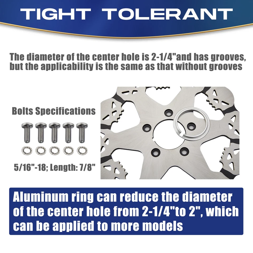 2 шт. 11,5 черепа переднего тормоза ротора Harley Touring Electra Glide Heritage Softail - Изображение 4 из 4