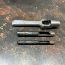 Vintage Osborne Italy 1/2 Rockwell 50/59 Leather Punch+ 1/4 & 3/8 Taiwan