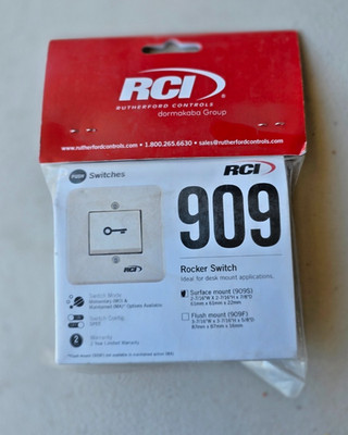 BRAND NEW Dormakaba Surface Mount Rocker Switch RCI909 RCI909SMO Dormakaba 909