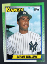 Bernie Williams New York Yankees Rookie 1990 Topps Baseball Card