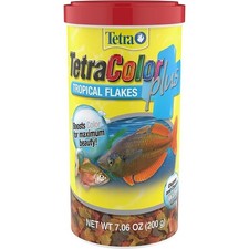 Tropical Fish Flake Food High Protein Color Enhancement Clear Water Formula