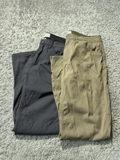 Lot Of 2 Weatherproof Vintage Gray Stretch Tech Pants Hiking Outdoor Mens 34x30