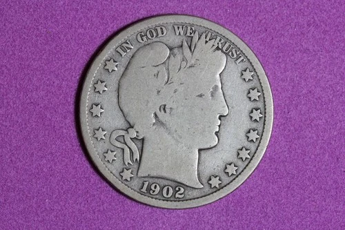 Estate Find 1902 Barber Half  Dollar!! #K59365