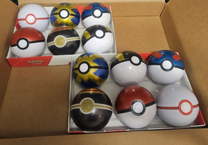 Pokemon TCG Poké Ball Tin Lot (12) – 2 Sets of 6 – Includes Store Display Box