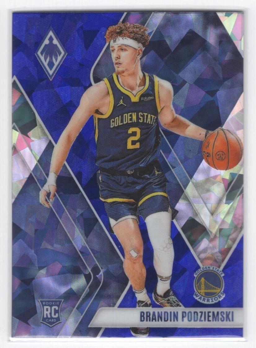#295 2023-24 Panini Phoenix Blue Ice Brandin Podziemski Rookie Golden State