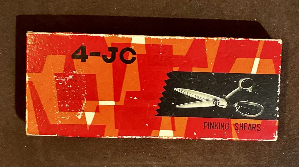 Vintage 4-JC Pinking Shears Dressmaker Scissors With Original Box - Image 2 of 4