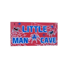 Spiderman Themed Wooded Little Man Cave Sign