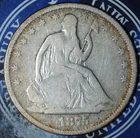 1875 S Seated Liberty  Half Dollar {{{7715