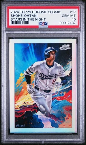 PSA 10- 2024 TOPPS CHROME COSMIC STARS IN THE NIGHT #17 SHOHEI OHTANI LOW POP 69