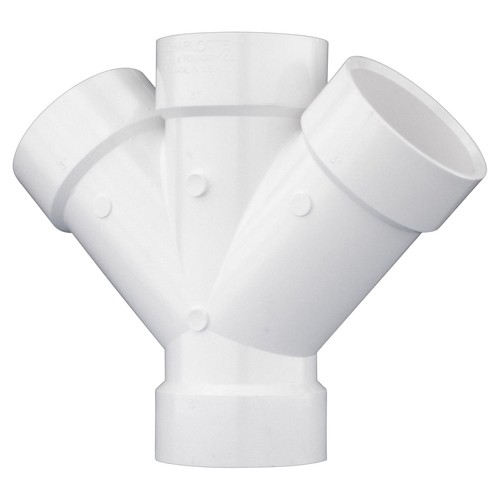Charlotte Pipe PVC006111000 Schedule 40 PVC Double Wye 3 Hub Dia. in.