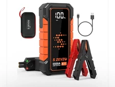 S ZEVZO A11 5500A Car Battery Jump Starter, 88.8Wh Battery, Missing One Screw