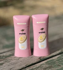Lot of 2 | DOVE CRUMBL Women’s Deodorant Stick Lemon Glaze Aluminum Free 2.6oz