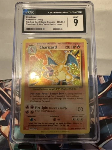 Pokémon TCG Charizard & Ho-Oh Ex Holo Charizard 003/034 CLC CGC 9