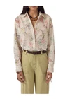 MAISON HOTEL Narciso Floral Multicolor Cotton Button-Up Shirt for Women Ivory