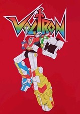 Voltron Tshirt Mens L Excellent Graphics Colors Red Defender of Universe