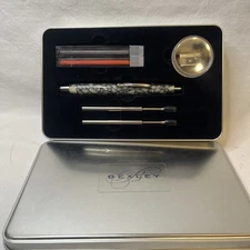 Bexley Classic Cracked Ice Multi-Max Pen in Tin w/Accessories, Ink Pencil Crayon