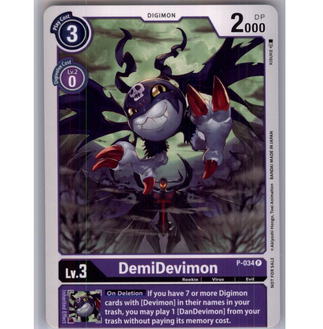 DemiDevimonP-034 #P-034 P Digimon Promotion trading card — raw and PSA graded price guide