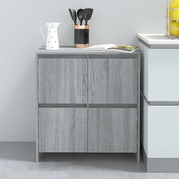 Sideboard Grau Sonoma Eiche 70X41X75 Cm Holzwerkstoff Stauraum-image