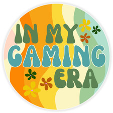 In My Gaming Era - 3 Pack Circle Stickers 3 Inch - Video Gamer Computer Console