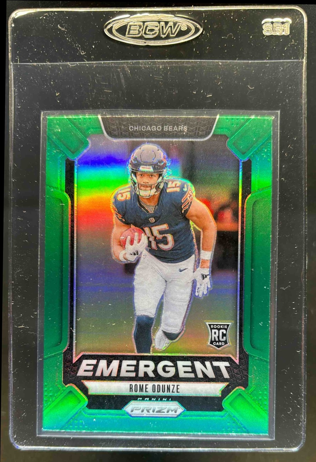 2024 Prizm Rome Odunze Emergent RC Green Rookie #11 Bears