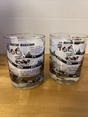 Pair of Classic 1977 Jim Fixx Boston Marathon Glasses - EXCELLENT!