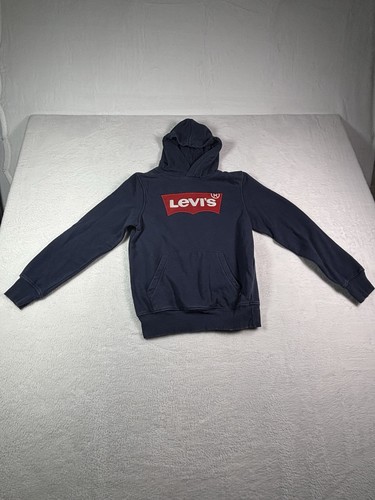 Levis Little & Youth Boys Fleece Pullover Hoodie Size 10/12 Navy Blue Youth Boys