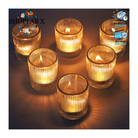 Teelichthalter Glas Vintage 12 StüCk Transparent Hochzeitsgeschenk Weihnachten