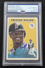 2000 PRESTON WILSON Signed Fleer Tradition Baseball Card-FLORIDA MARLINS-PSA