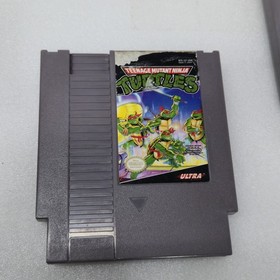 3 NES Nintendo Games Ninja Turtles TMNT, Gyromite, Bases Loaded 2 Tested Case