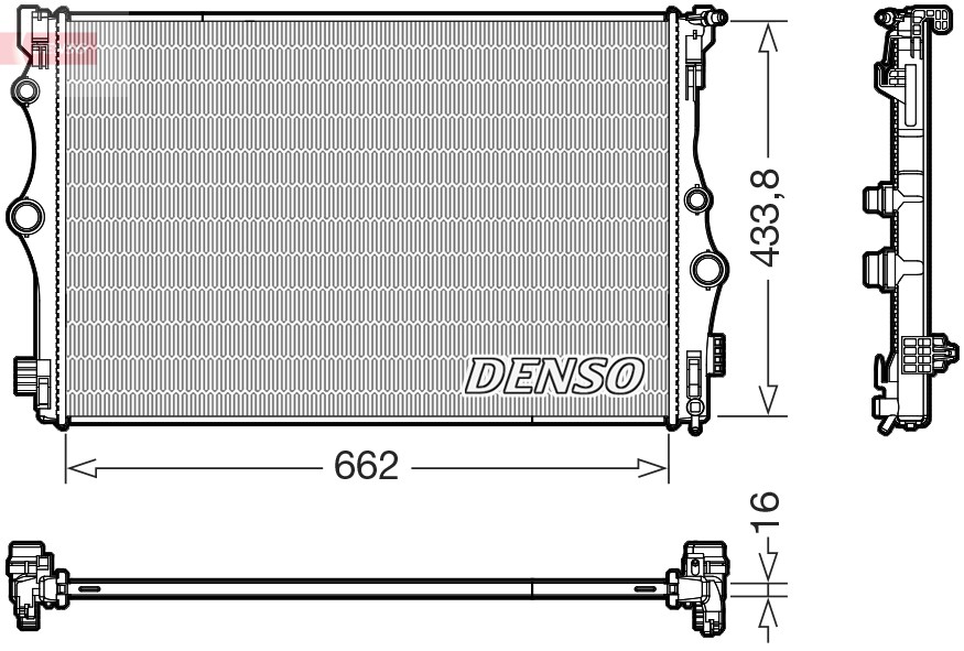 Denso Kühler, Motorkühlung Größe 16 Drm17098 - Bild 4