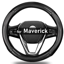 For Ford Maverick 2022-2026 Carbon Fiber Steering Wheel Cover 15inch Accessories