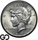 1926 Peace Dollar, Lustrous BU++