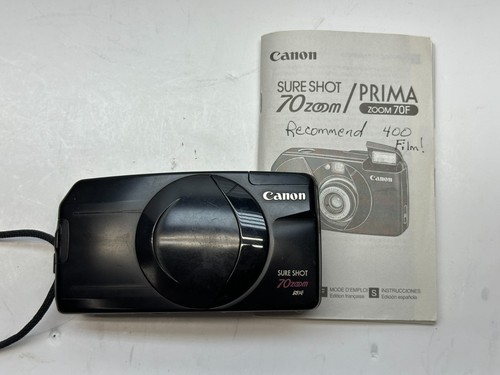 Cámara fotográfica Canon Sure Shot 70 zoom 35 mm punto disparo probada ¡Funciona STYLUS KILLER! - Imagen 7 de 7