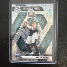 Jalen Hurts 2025 Mosaic No Huddle #267 Silver Disco Prizm Brazil Games Eagles