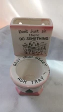 Vintage Ceramic Novelty Toilet Ashtray Japan