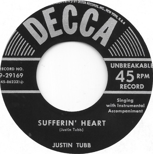 JUSTIN TUBB I'm Lookin' For A Date Tonight on Decca hillbilly bop 45 HEAR - Picture 2 of 2