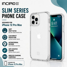 Official Incipio (iPhone 12 Pro Max) Clear Case, Drop Proof, Qi Compatible Cover