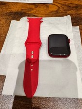 Apple Watch Series 7 45mm GPS Red Aluminium Case Smartwatch with Red Sport Band