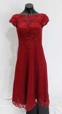 Azazie Women's Terrano A-Line Scoop Lace Dress EH6 Burgundy Size A4 NWT