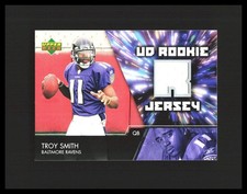 2007 Troy Smith  Upper Deck Rookie Card Patch #UDRJ-TS Baltimore Ravens . rookie card picture