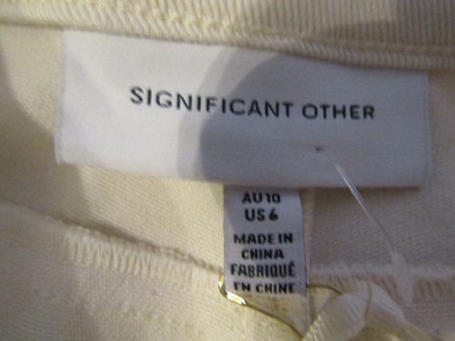 SIGNIFICANT OTHER Pantalones Cortos de Jean LENNY NUEVOS CON ETIQUETAS Crema Precio de venta sugerido por el fabricante 199 USD para Mujer Talla 8 - Imagen 9 de 12