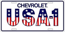 New Chevrolet USA-1 Aluminum Sublimated License Plate