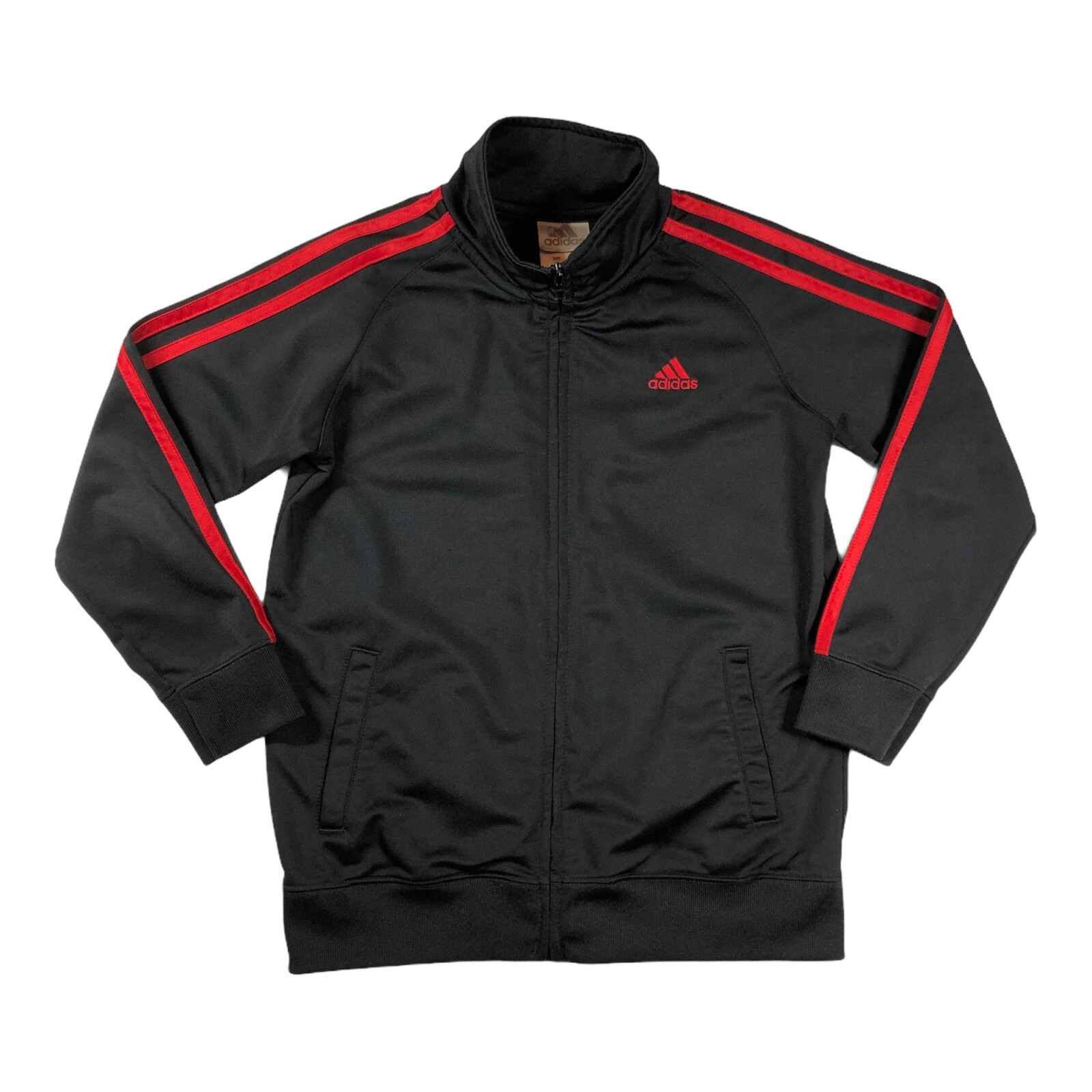 Boys' Adidas Track Jacket - Black/Red 7 