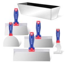 WORKPRO 6PCS Drywall Tool Kit Stainless Steel Joint,Taping Knives,8-in-1 Scraper