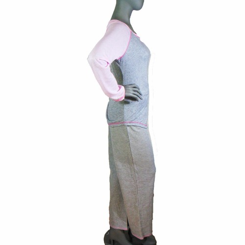 NWT Jenni Intimates Size: L XL Heather Gray & Pink Pajamas Soft Poly Linen Blend - Picture 4 of 12
