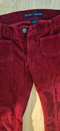 Girls Red corduroy bell bottom pants with studded side stripe - Picture 5 of 5