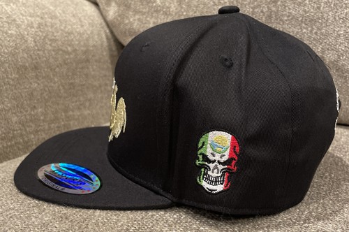 EL CHAPO GUZMAN 701 MEXICO Baseball HAT Black Gold SNAPBACK Cap Gorra Skull JGL - Picture 6 of 11